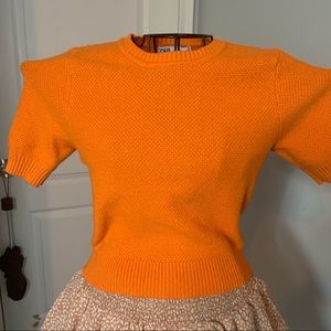 Tangerine Cropped Sweater